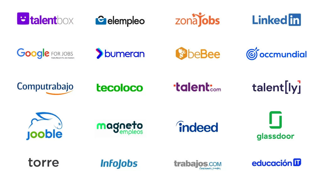 Logos de plataformas de búsquedas de perfiles