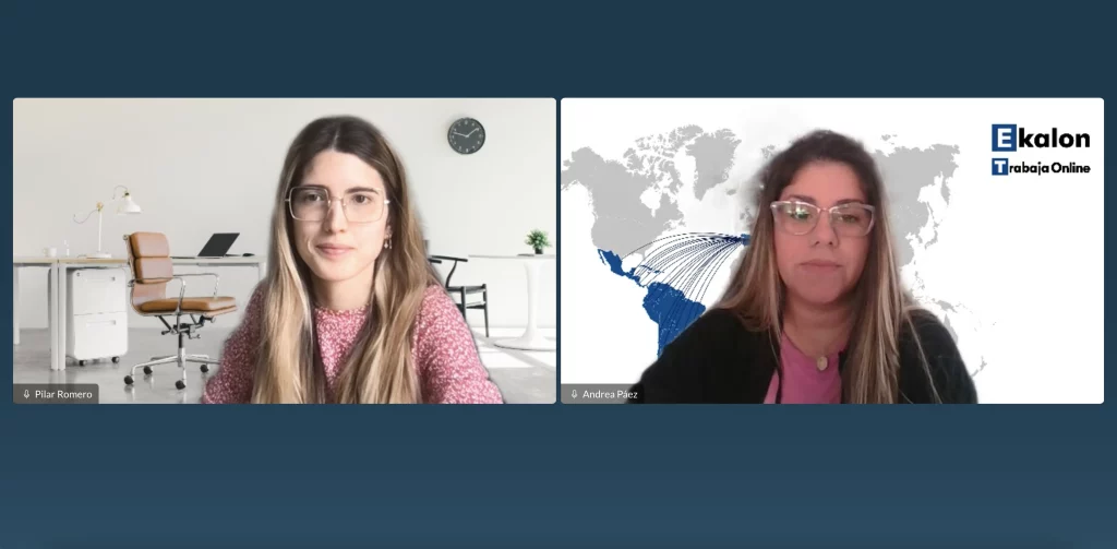 Entrevista entre mujer líder de Ekalon y analista de métricas mujer